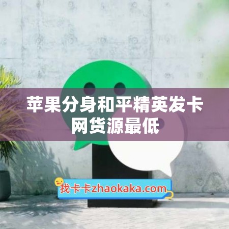 苹果分身和平精英发卡网货源最低